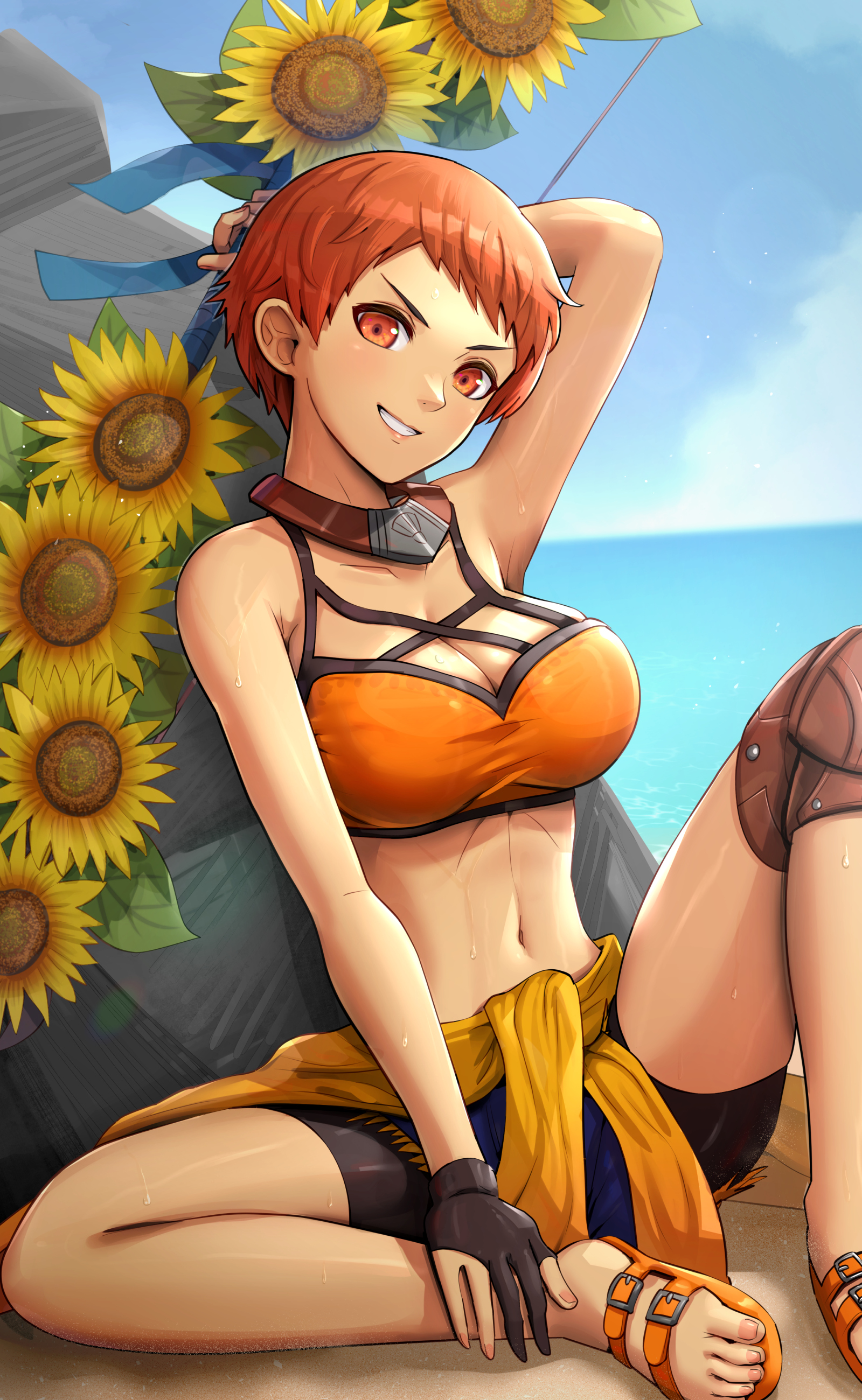 Gonzarez Fire Emblem Fire Emblem Three Houses Leonie Pinelli Bike Shorts Bikini Top Cleavage